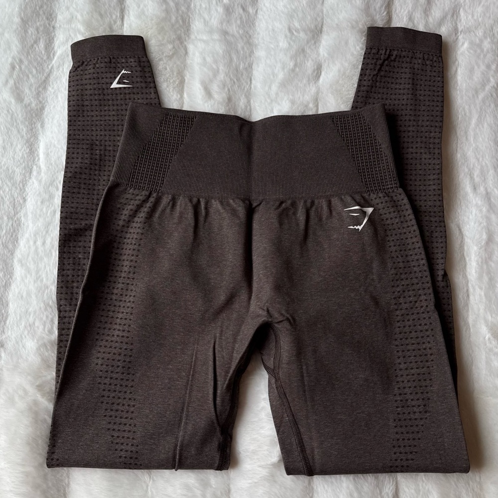 Gymshark Vital Seamless Legging Brown Marl Size Small
